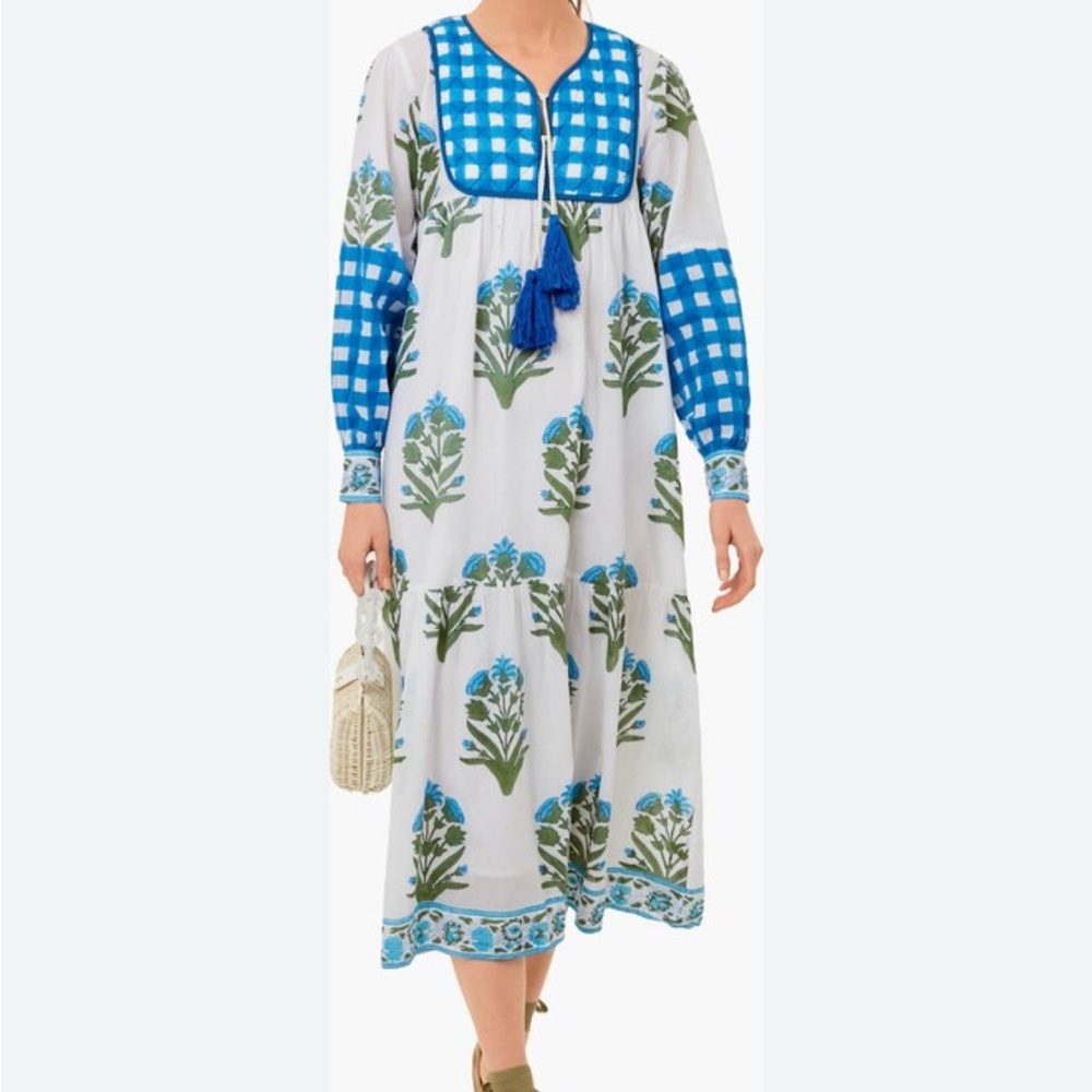Tuckernuck SZ Blue and White Floral Maxi Dress